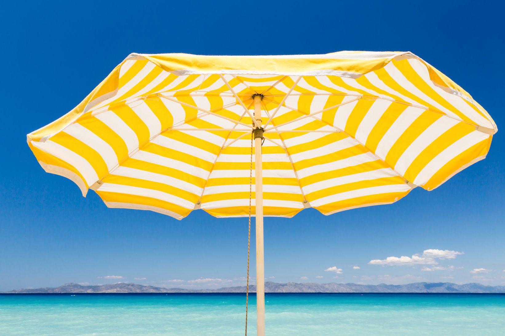 Yellow beach umbrella